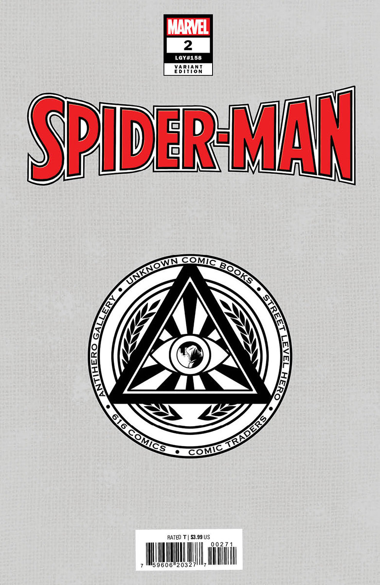 SPIDER-MAN #2 UNKNOWN COMICS JAY ANACLETO EXCLUSIVE VIRGIN VAR (11/09/2022)