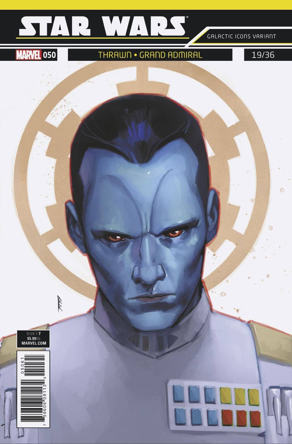 STAR WARS #50 REIS GALACTIC ICON VAR 1st print Grand Admiral Thrawn 7/4/2018