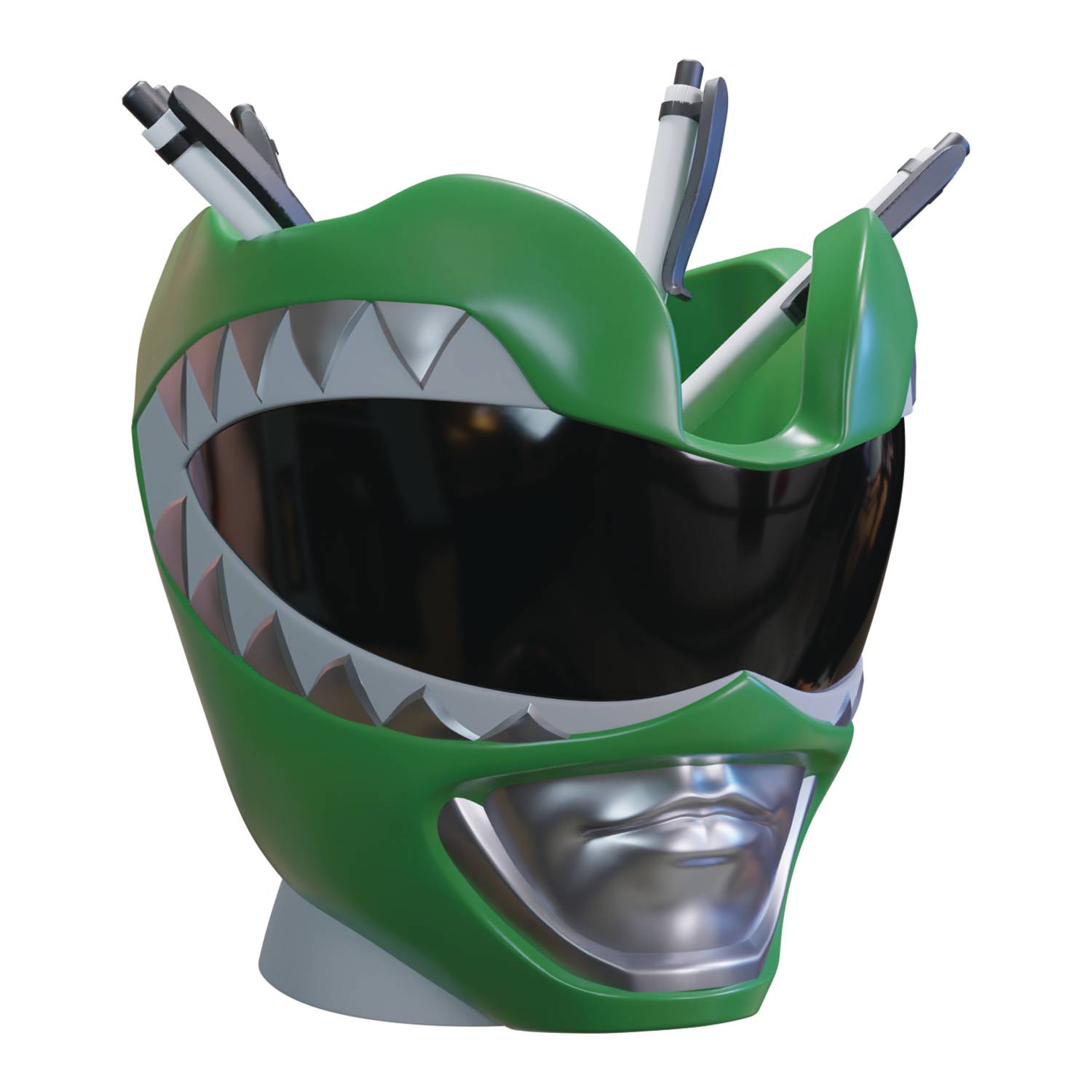 POWER RANGERS GREEN RANGER HELMET POLYSTONE PEN HOLDER (C: 1