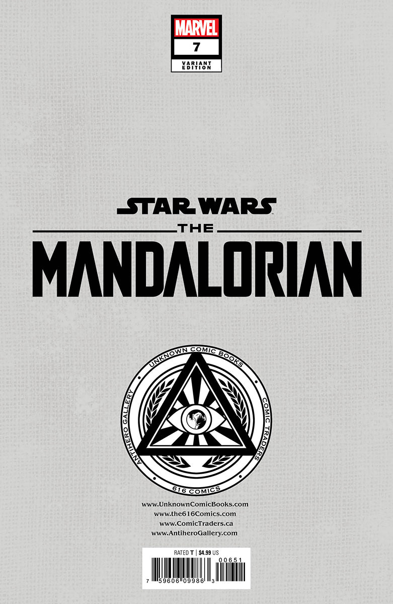 STAR WARS: THE MANDALORIAN #7 UNKNOWN COMICS KAARE ANDREWS EXCLUSIVE VIRGIN VAR (01/11/2023)