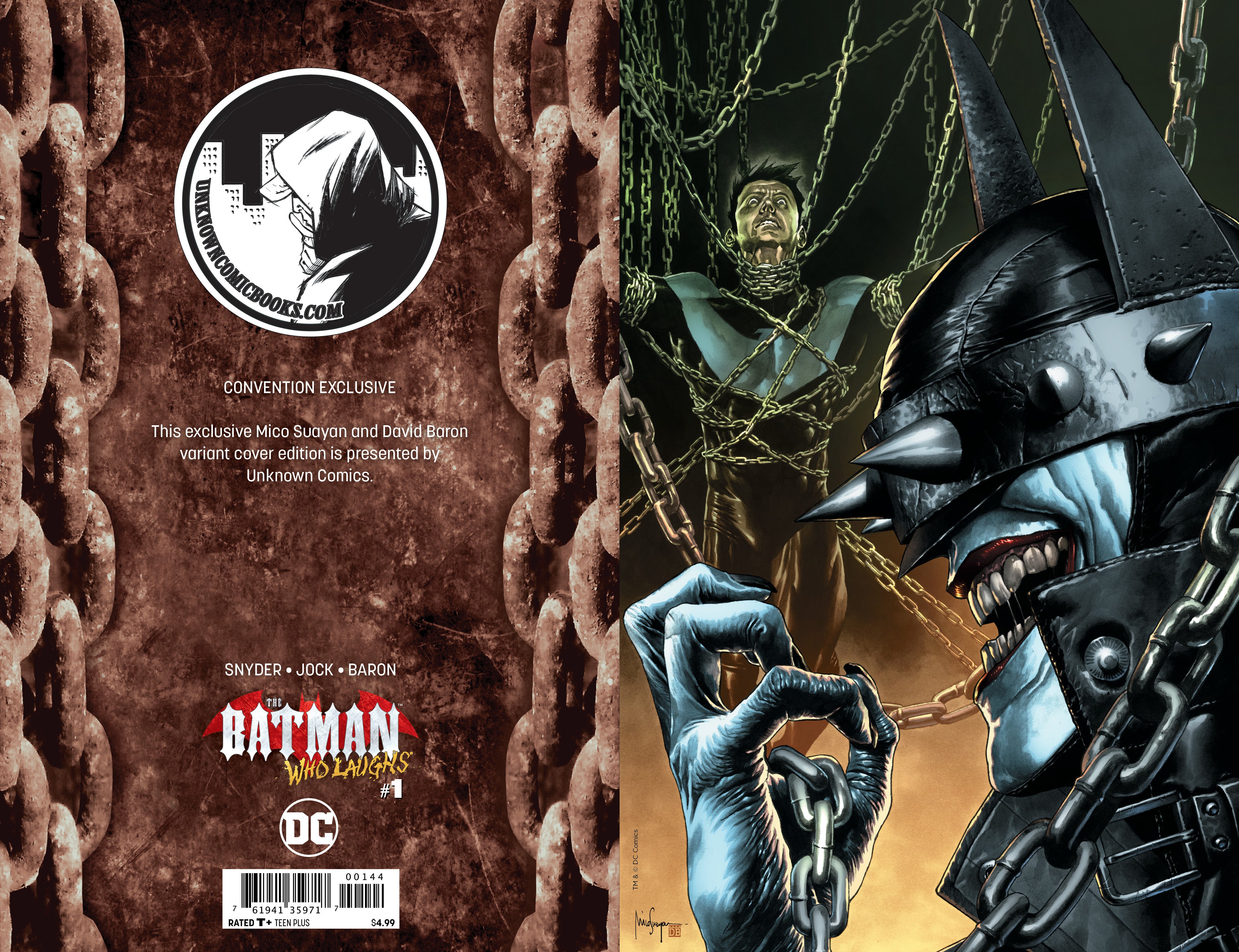 BATMAN WHO LAUGHS #1 (OF 6) UNKNOWN COMIC BOOKS EXCLUSIVE SUAYAN UNMASKED CONVENTION EXCLUSIVE 1/30/2019
