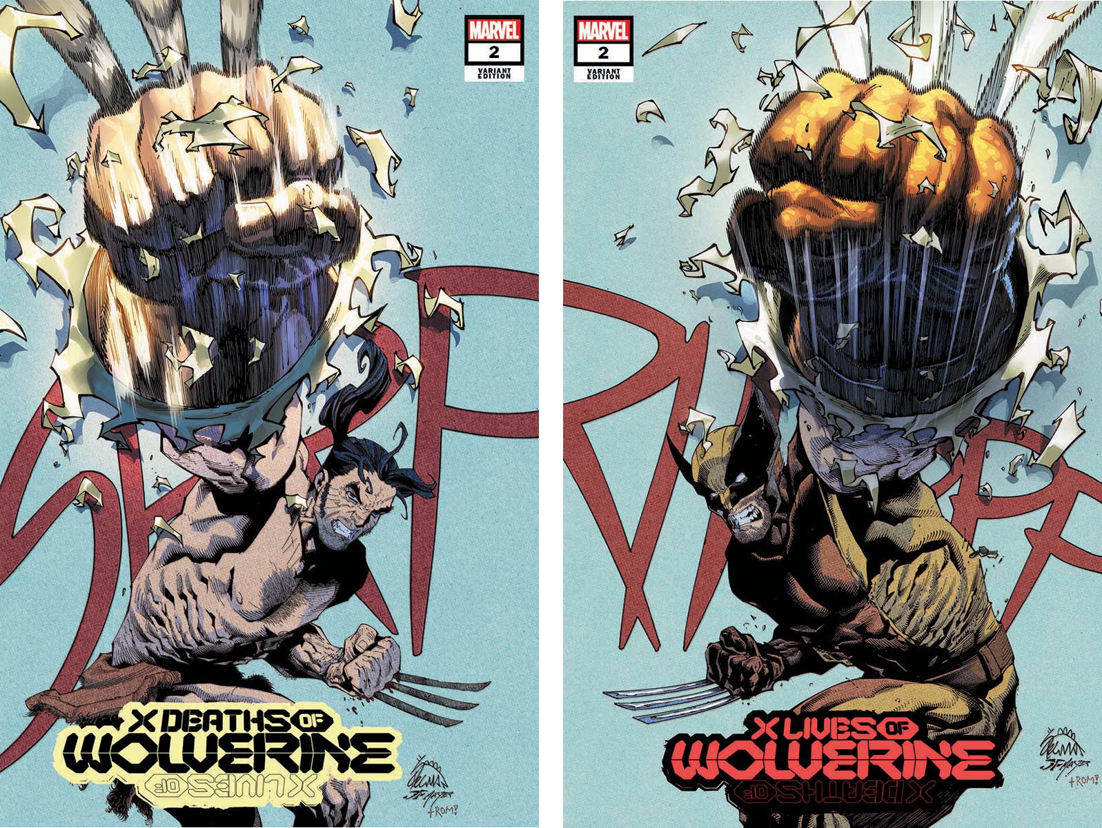 2 PACK X LIVES OF WOLVERINE 2 / X DEATHS OF WOLVERINE 2 UNKNOWN COMICS RYAN STEGMAN EXCLUSIVE VAR (02/09/2022)