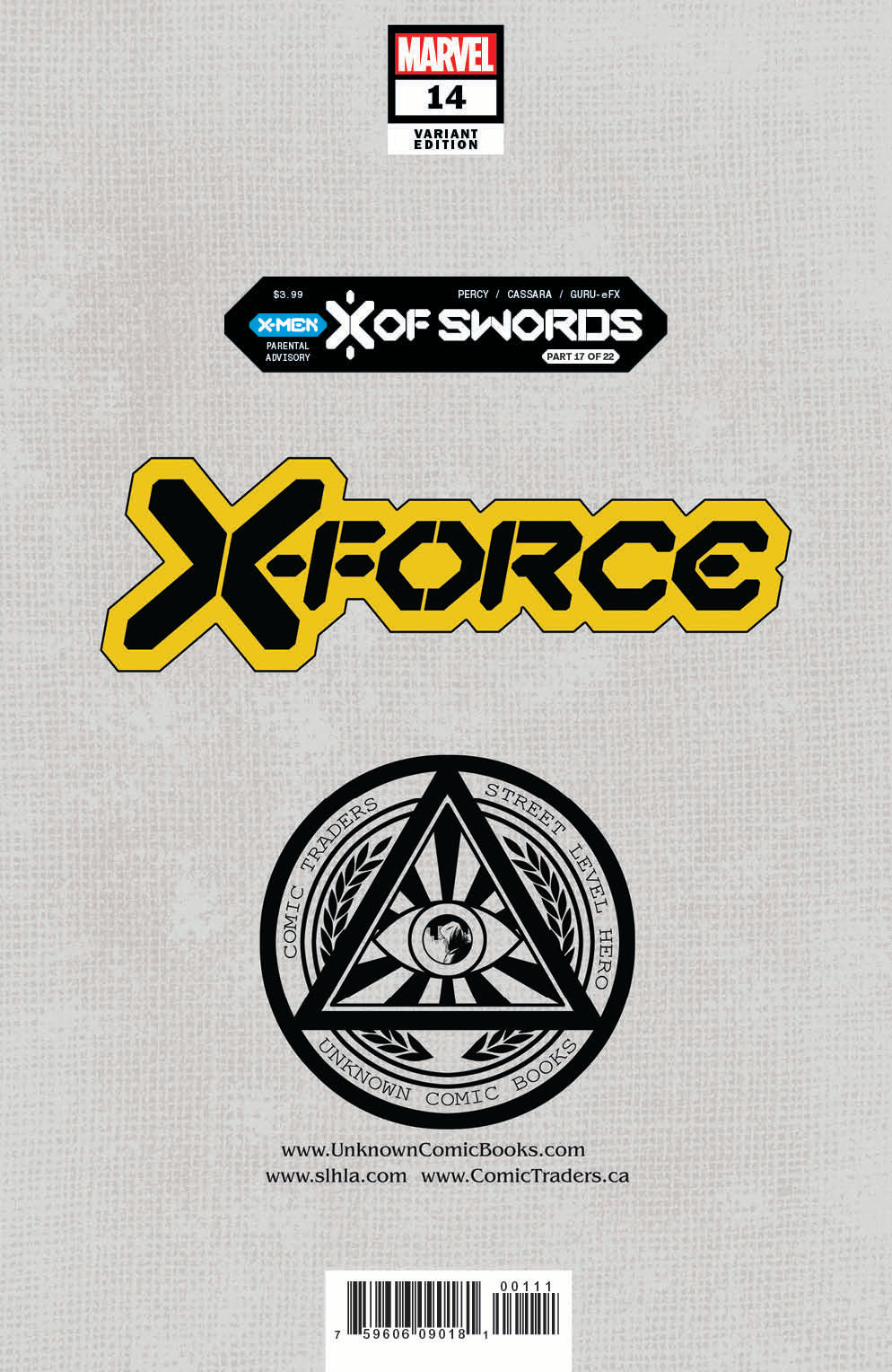 X-FORCE #14 UNKNOWN COMICS MARCO MASTRAZZO EXCLUSIVE VIRGIN VAR XOS (11/18/2020)