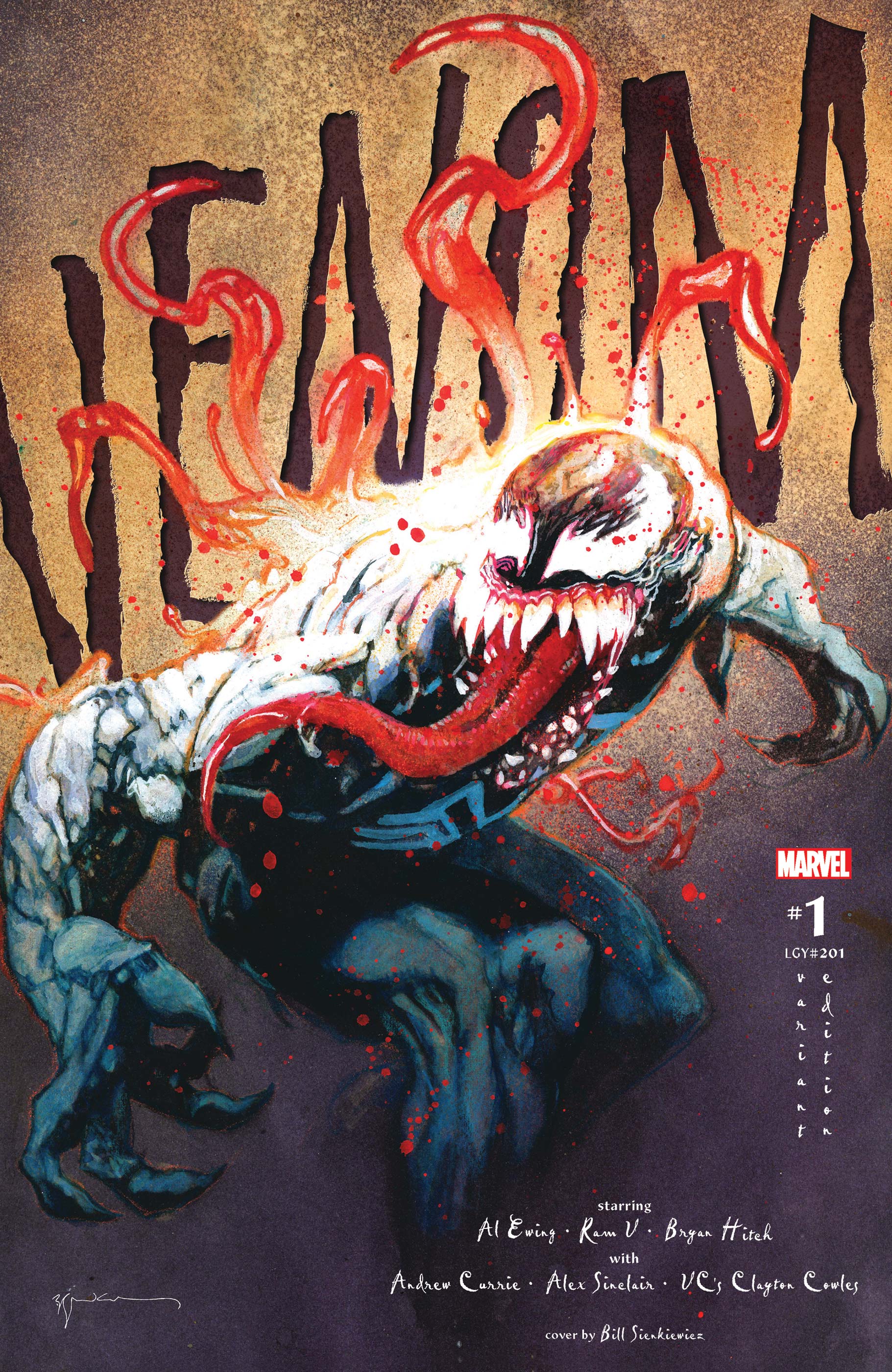 VENOM #1 SIENKIEWICZ VAR 1:25 (10/27/2021) (11/10/2021)
