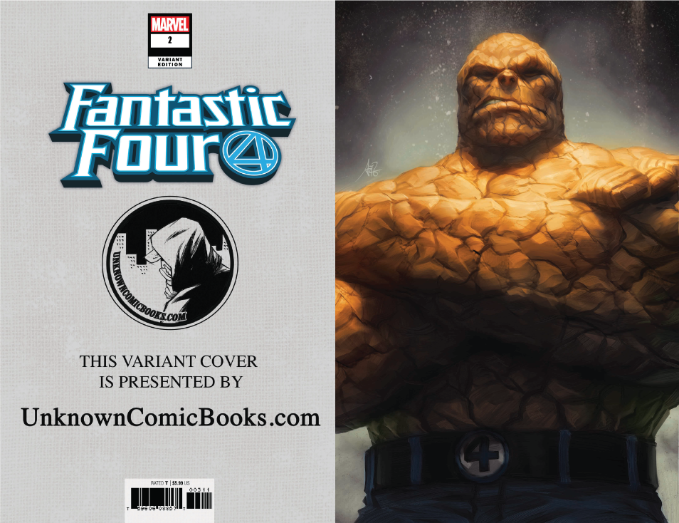 FANTASTIC FOUR #2 UNKNOWN COMIC BOOKS ARTGERM THING VIRGIN VAR 9/12/2018