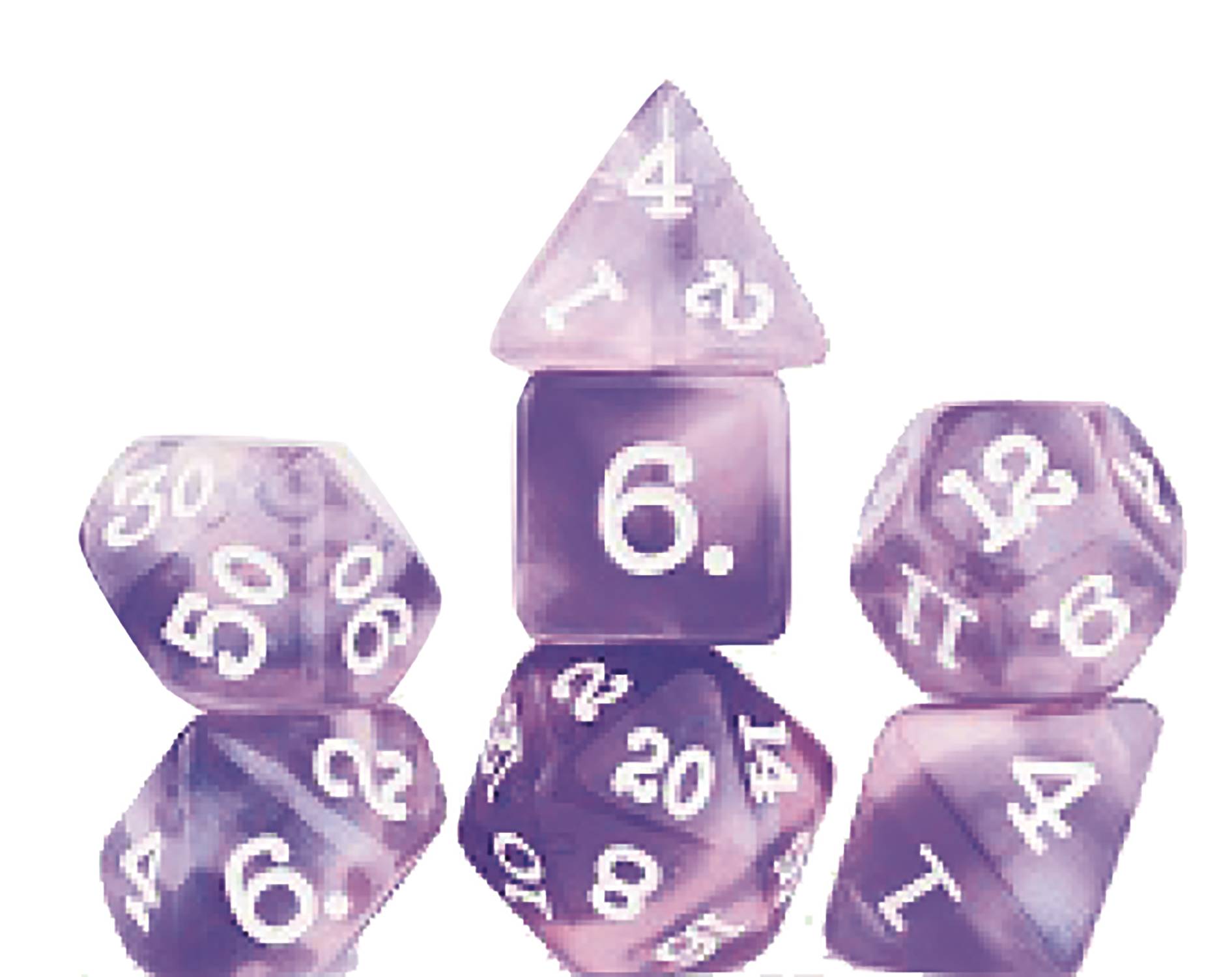 PURPLE GLAZE RPG DICE SET (C: 0-1-2)