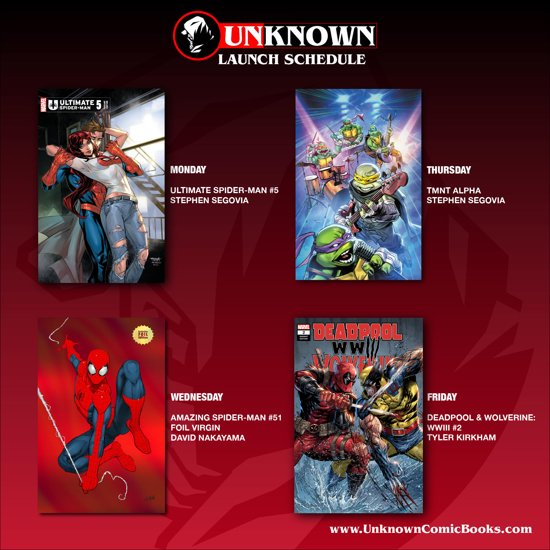 Swinging into May with Unknown Comics Exclusives!