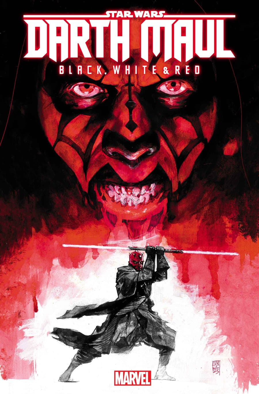 Darth Maul Unleashes Red-Hot Rage in Black, White & Blood!