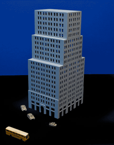 Large Skyscraper  (MatBoard) - 285CSS062