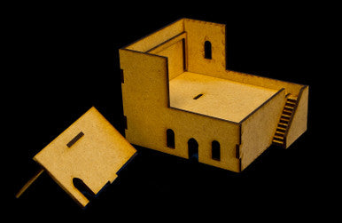Middle East Two Story Building with Removable Roof (MDF) - 15MMDF049R