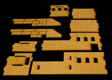 Middle East Building with 2 Outside Stairs (MDF) - 15MMDF050