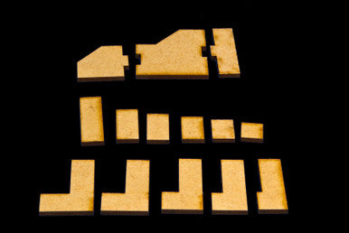 Stairs - 3 Per Kit (MDF) - 15MMDF052