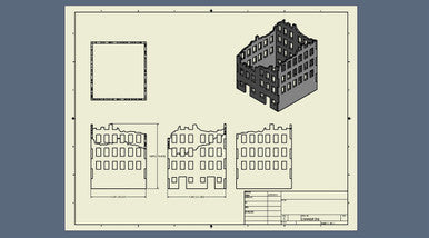 Ruined City Building (MDF) - 15MMDF258