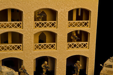 15mm Middle East 3 Story Building w/Removable Floors and Roof (MDF) - 15MMDF151-1