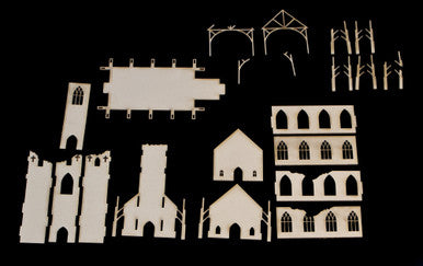 6mm Ruined Church/Cathedral (Matboard) - 285CSS032