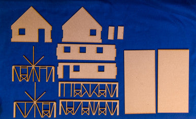 One Story Medium Half Timber House - 28MMDF300