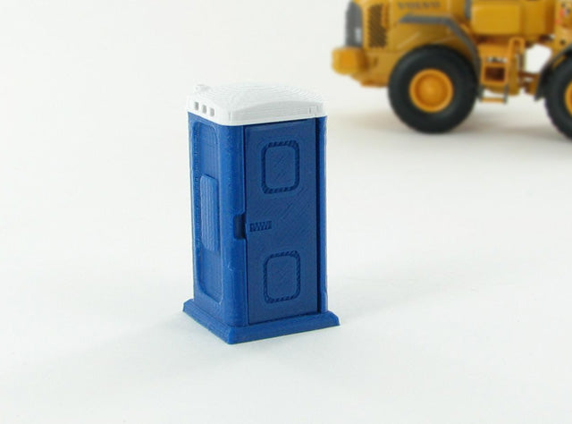 3D To Scale 50-141-BL 1/50 Scale Porta-Potty - Blue And White