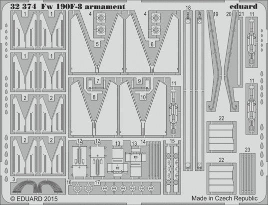 Eduard 32374 1/32 Aircraft- Fw190F8 Armament for RVL