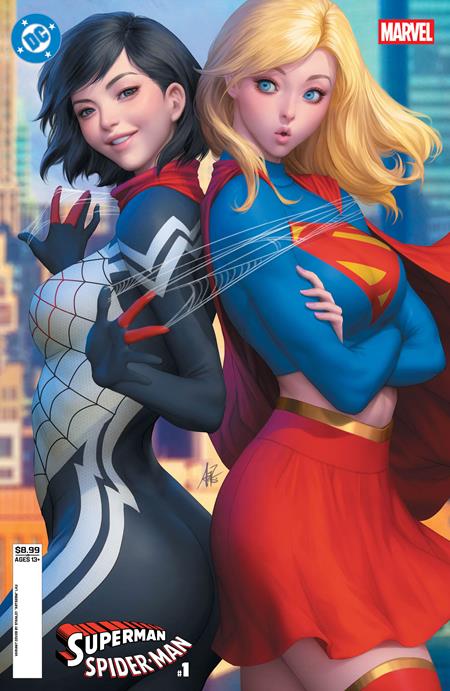 DC MARVEL SUPERMAN SPIDER-MAN #1 (ONE SHOT) CVR M STANLEY ARTGERM LAU SUPERGIRL & SILK CARD STOCK VAR (03/25/2026)