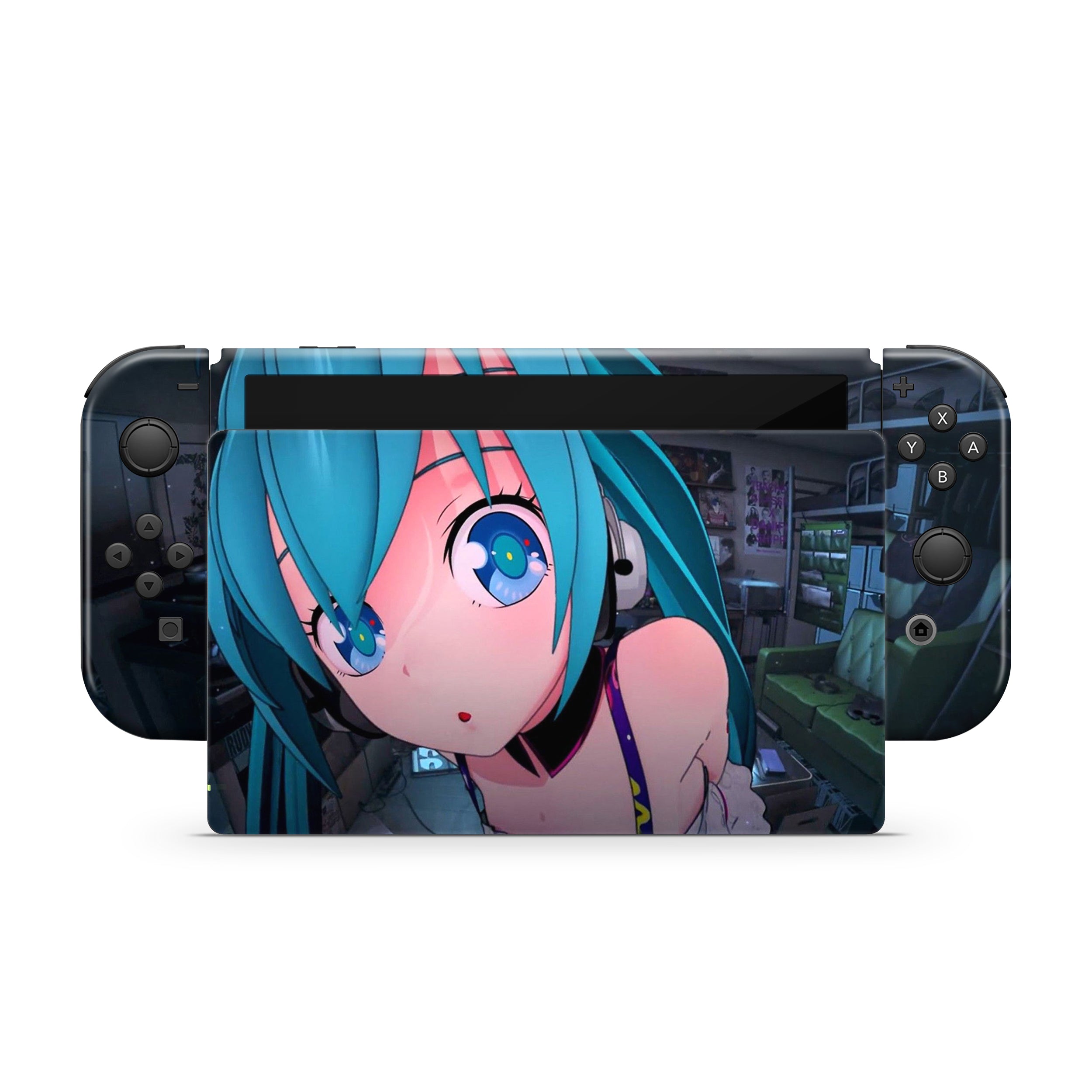 Blue Heroine Nintendo Switch OLED Skin