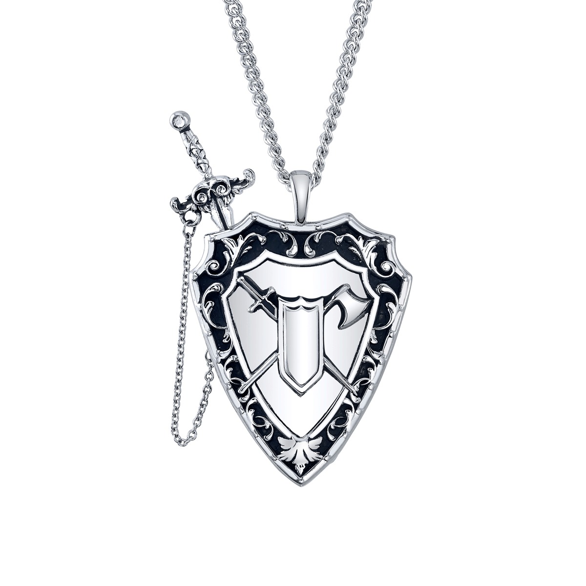Dungeons and Dragons X RockLove Fighter Sword and Shield Necklace