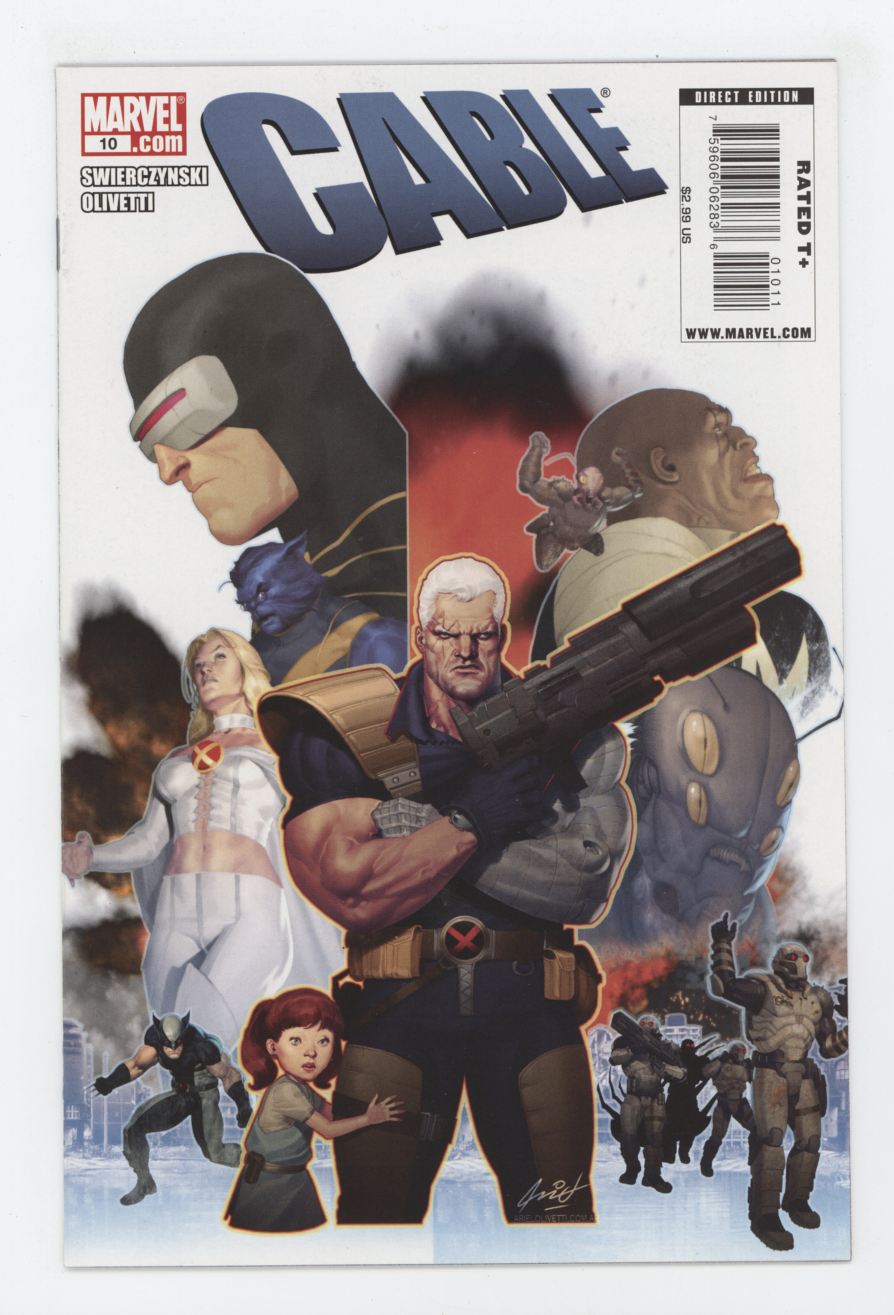 CABLE #10 MARVEL 2008 Ariel Olivetti DUANE SWIERCZYNSKI