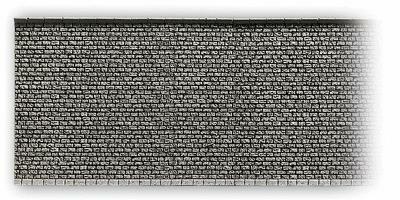 Noch 58054 HO Scale Profi-Plus Scenic Components -- Wall (gray brick)