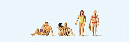 Preiser 10671 HO Scale On the Beach -- pkg(6)
