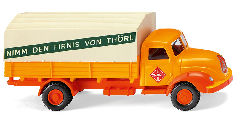 Wiking 042003 1/87 Scale Thorl - 1958-67 Magirus Flatbed Truck High Quality