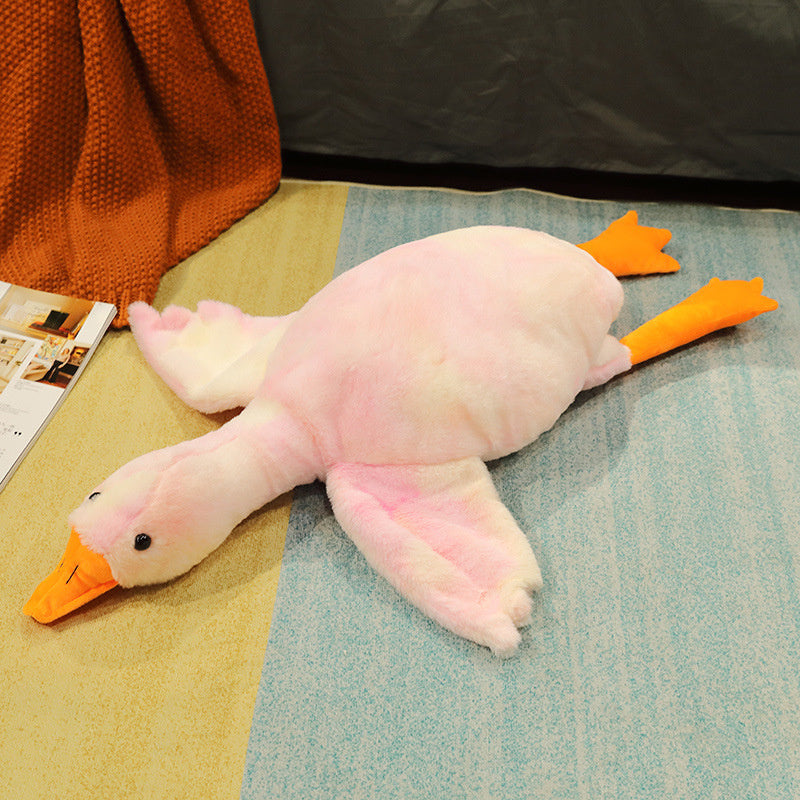 Big White Goose Plush Doll Pillow – Soft Sleeping Toy for Kids & Adults