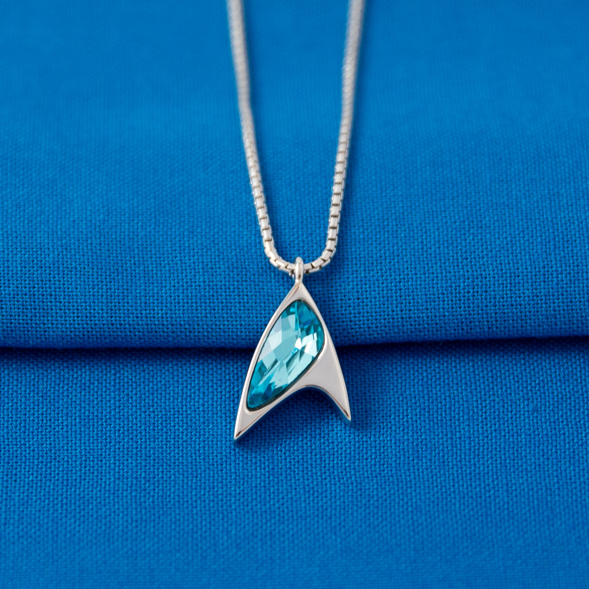Star Trek X RockLove Blue Crystal Delta Pendant