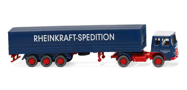 Wiking 051701 1/87 Scale Rheinkraft-Spedition - MAN Flatbed Tractor-Trailer