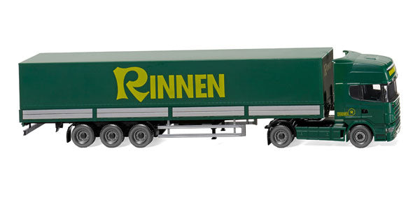 Wiking 051804 1/87 Scale Rinnen - Scania R 420 Topline Flatbed Tractor-Trailer