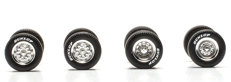 Herpa 054300 1/87 Scale Dunlop - Chrome Wheelset Accessories: 2 Front 5