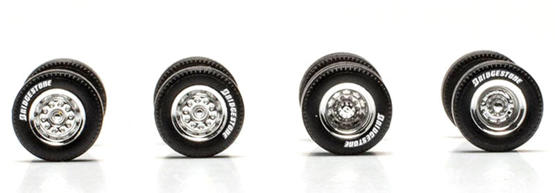 Herpa 054317 1/87 Scale Bridgestone - Chrome Wheelset Accessories: 2 Front 5