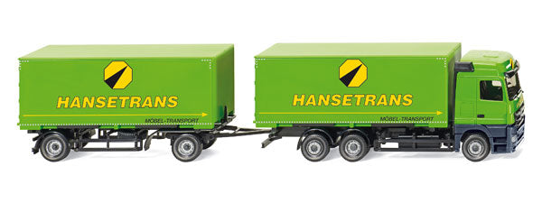 Wiking 057311 1/87 Scale Hansetrans - Mercedes-Benz Actros Swap-Body Truck and Trailer