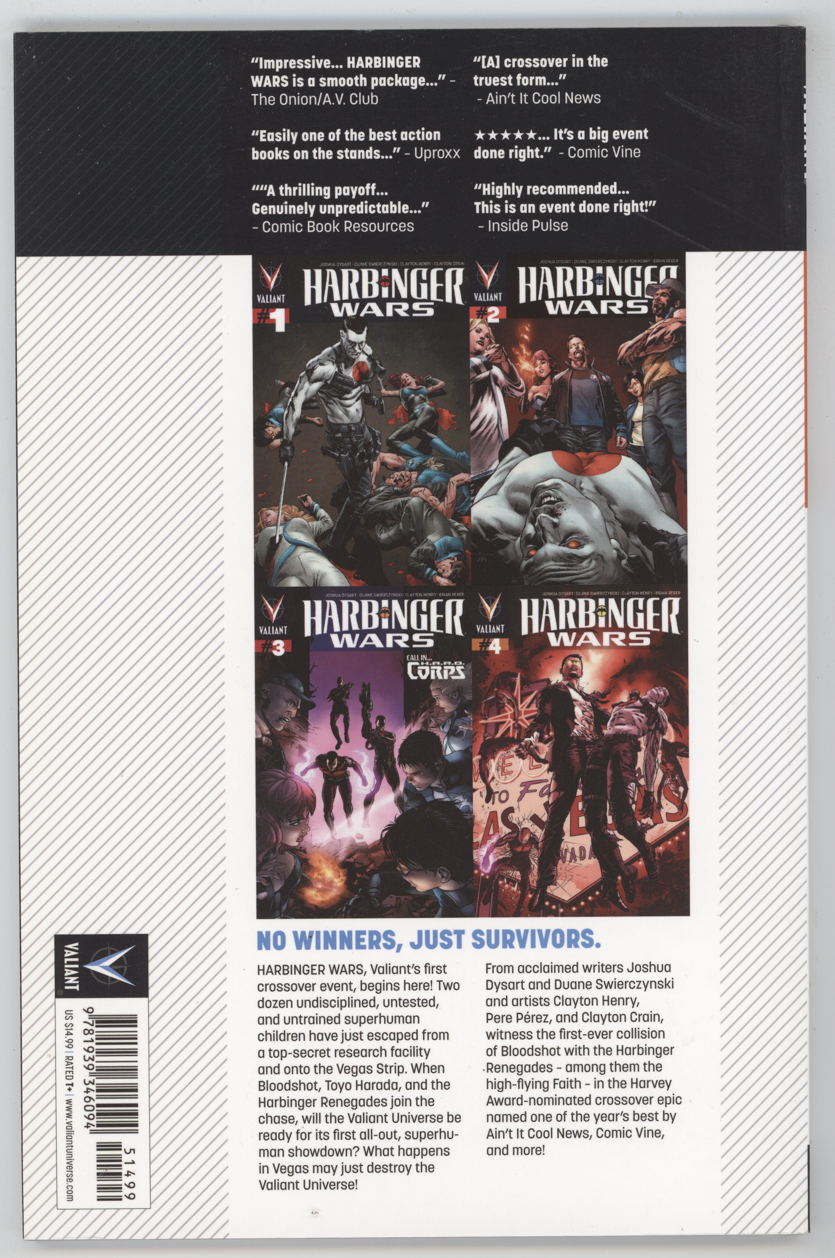 Harbinger Wars TPB Valiant 2013 VF NM Clayton Crain Joshua Dysart