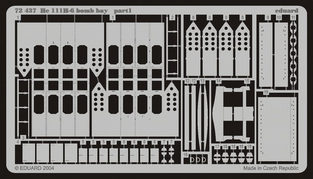 Eduard 72437 1/72 Aircraft- He111H6 Bomb Bay for HSG