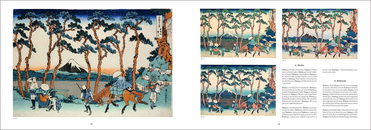 Hokusai. Thirty-six Views of Mount Fuji (German, French, English)