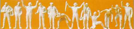 Preiser 67000 O Scale 1/48 Scale Military Figures Unpainted -- Pilots & Ground Crew Modern US/German Air Forces