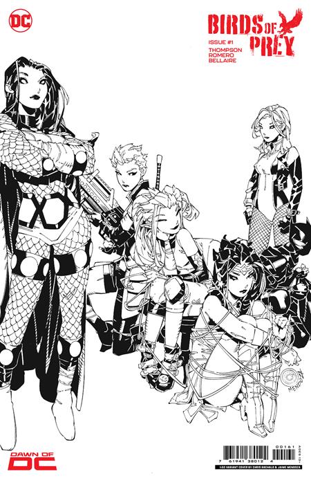 BIRDS OF PREY #1 CVR G INC 1:50 CHRIS BACHALO B&W CARD STOCK VAR (09/06/2023)