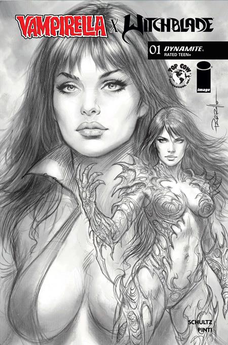 VAMPIRELLA X WITCHBLADE SPECIAL #1 (ONE SHOT) CVR J INC 1:10 LUCIO PARRILLO LINE ART VAR [1:10] CB (09/23/2026)