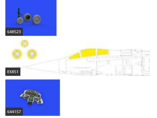 Eduard 644167 1/48 Aircraft- F104A LooKplus for KIN (Mask, Photo-Etch & Resin)