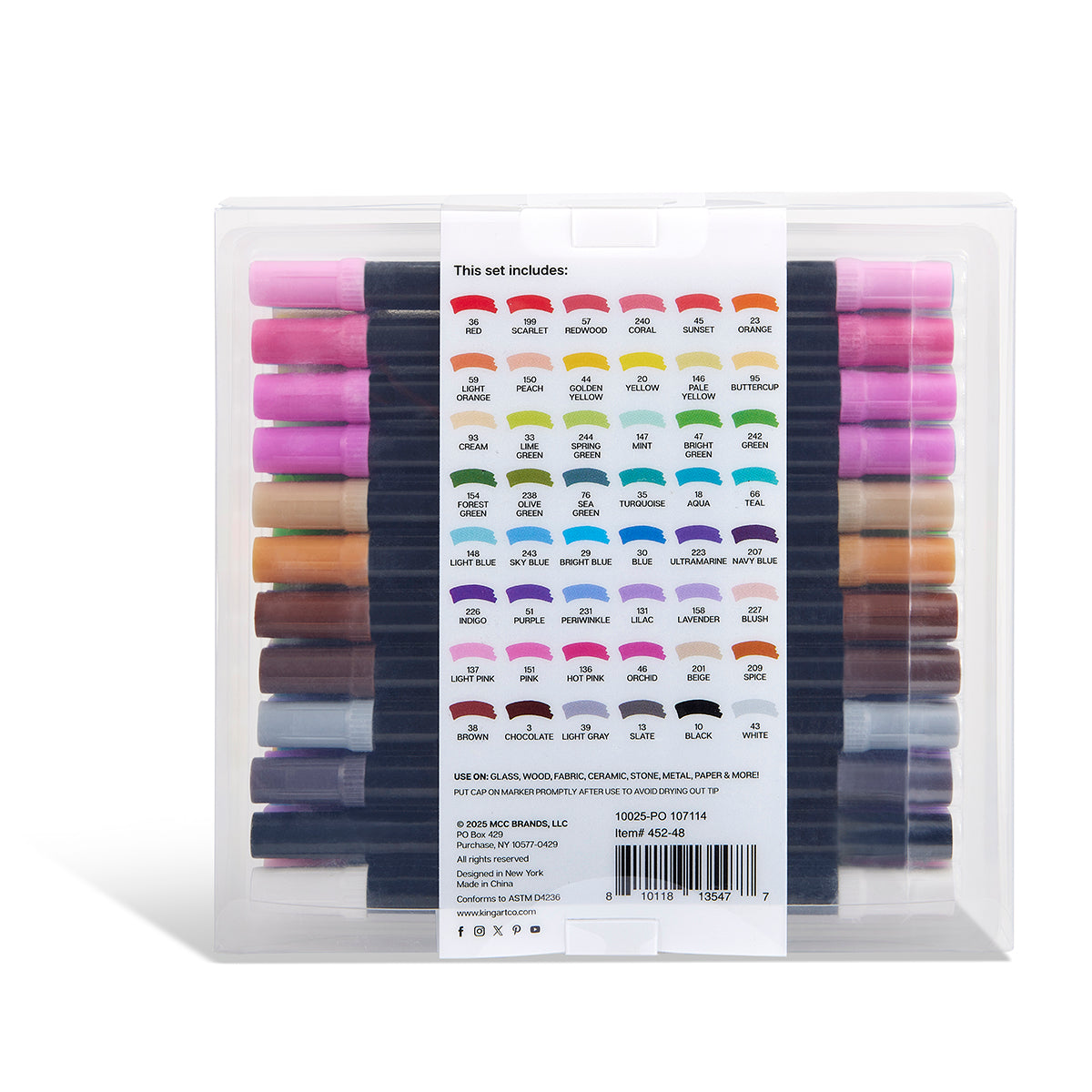 Twin-Tip™ Brush & Fine Acrylic Paint Pens 48 Colors