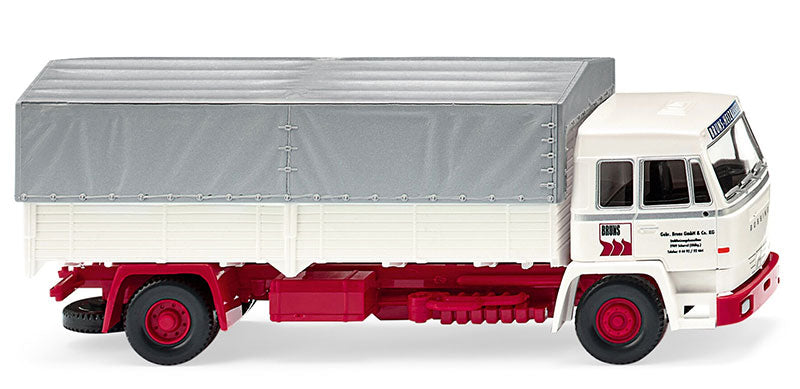 Wiking 084911 1/87 Scale Bruns - Bussing BS 16 L Covered Flatbed