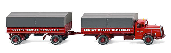 Wiking 085905 1/87 Scale Spedition Gustav Mauler - Mercedes-Benz L6600 Flatbed Truck