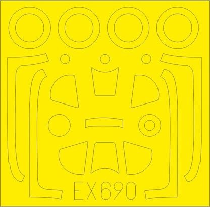 Eduard EX690 1/48 Mask Aircraft- P51D5 TFace for ARX