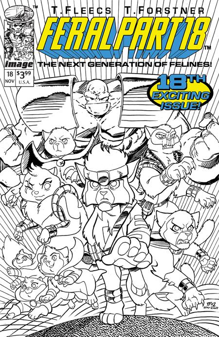 Feral #18 E Tony Fleecs Youngblood BW Virgin Variant (11/26/2025) Image