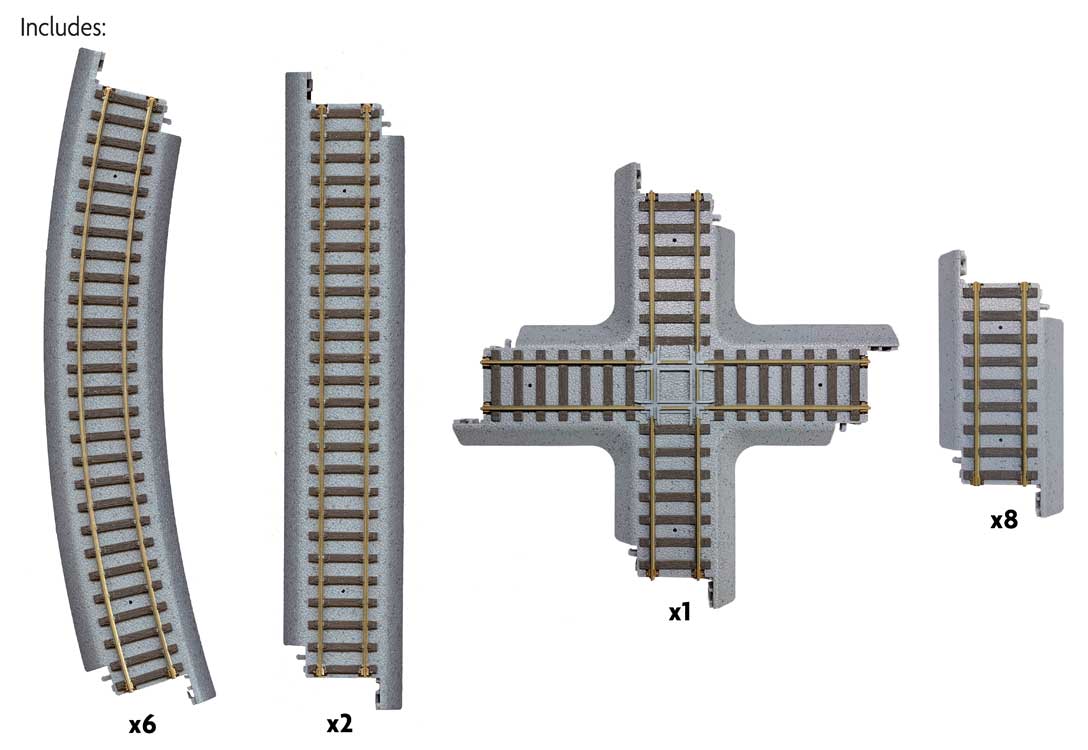 Walthers Mainline 931-1362 HO Scale Power-Loc Track(TM) - Figure-8 Set