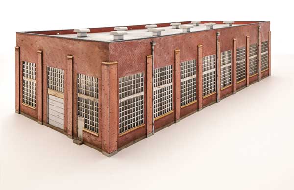 Walthers Cornerstone 933-2923 HO Scale 130' 2-Stall Diesel Engine House -- Kit